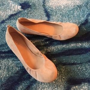 J. Crew Cream Suede Flats
